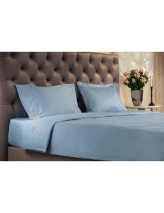 Lenjerie de pat Signature de Luxe Bleu Ciel - 1