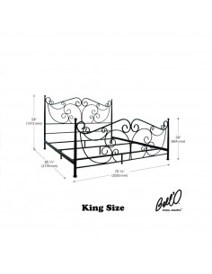 Cadru de pat metalic Dark Bronze - 1 2