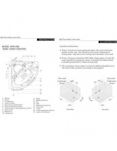 Cada cu hidromasaj SPA-085 - 4 Cada cu hidromasaj SPA-085 - 4